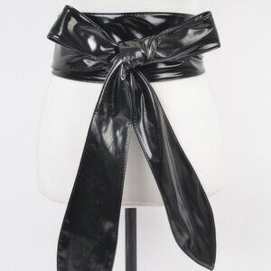 Tie Front Leather Belt